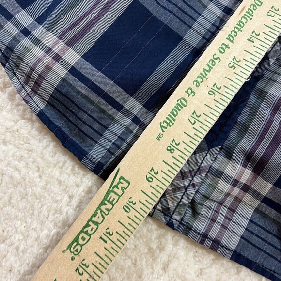 International Concepts Shirt Men's Medium Blue Pearl Snap Button Up - Picture 7 of 8